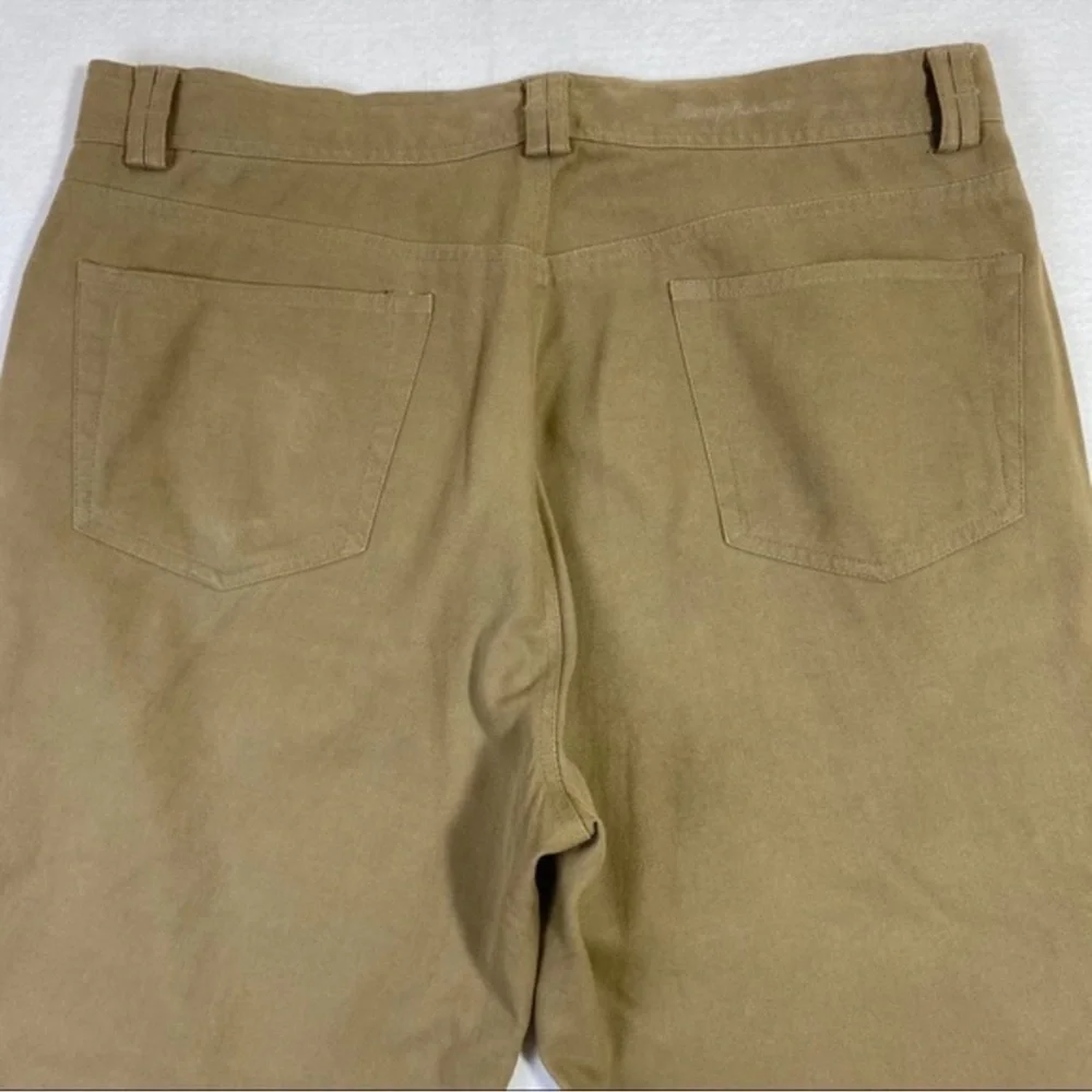 Tommy Bahama Tan Silk Blend Relaxed Straight Leg Pant Mens‎ Size 36 HEMMED Short